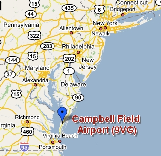 Map of 9VG, Campbell Field Airpor